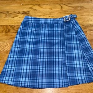 Brandy Melville Blue Plaid Skirt